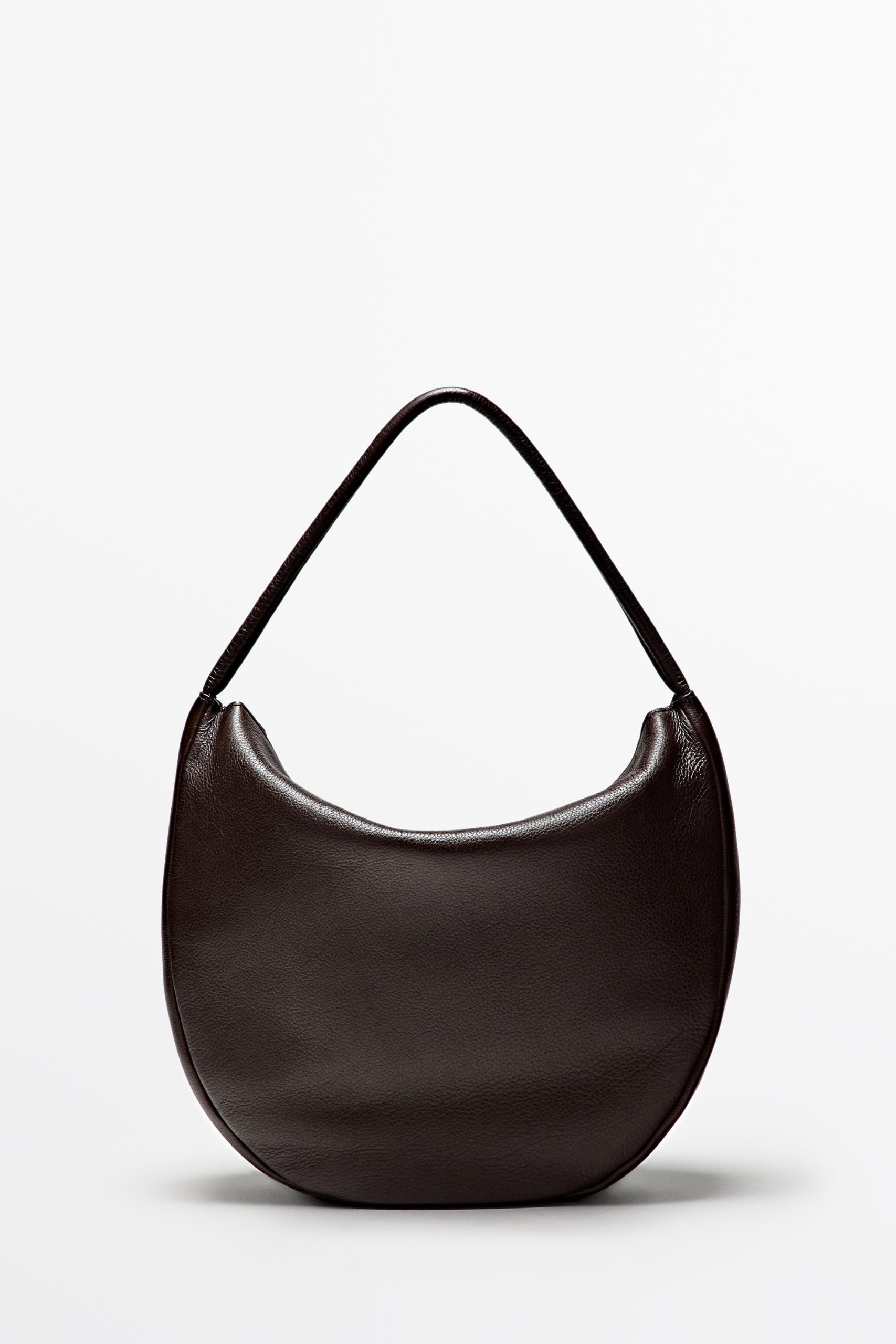 MASSIMODUTTI, Medium Nappa Leather Slouch Bag - Brown - 01