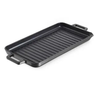 Zakarian Bydash Nonstick Cast Iron Double Burner Grill Pan