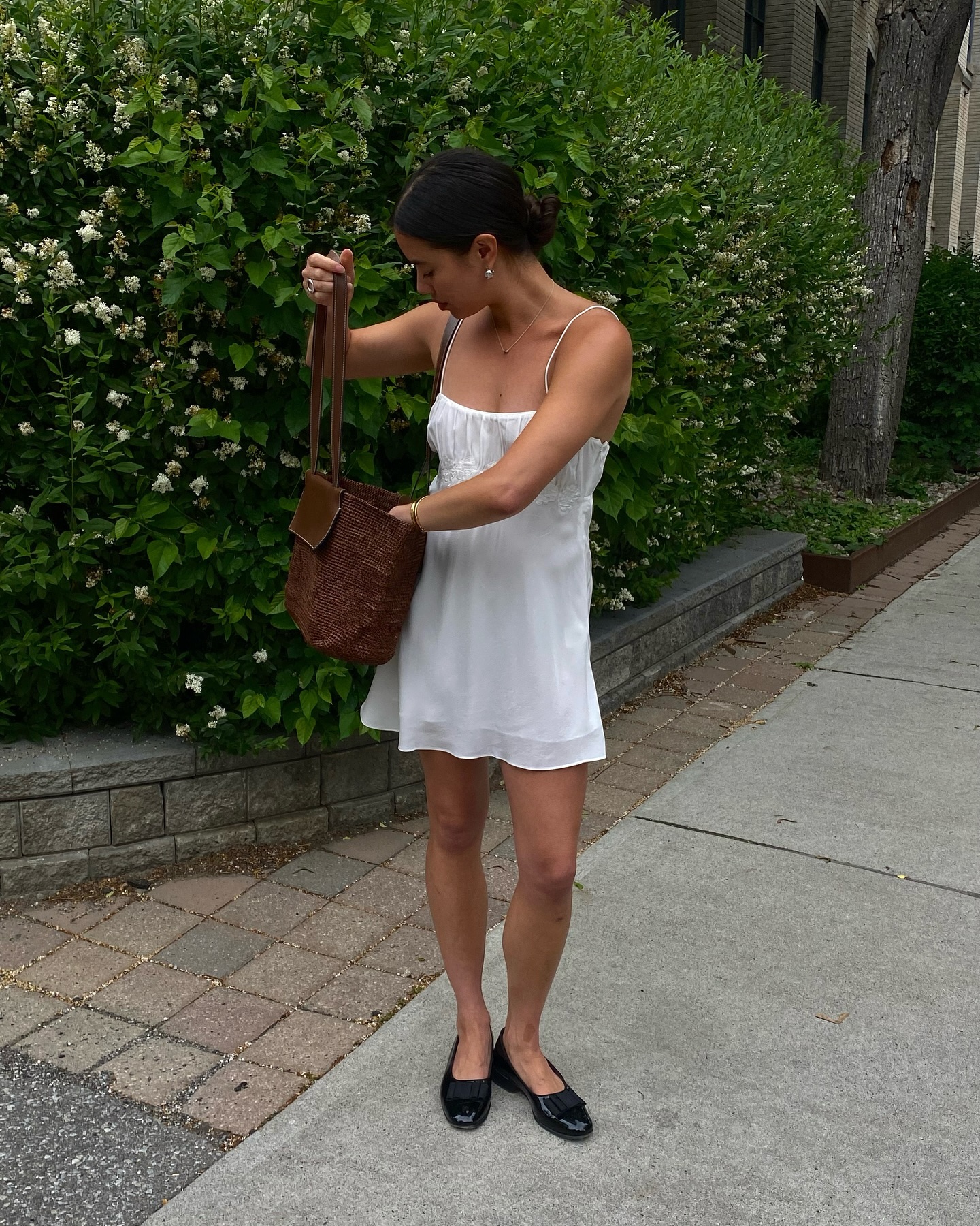 Dress and Ballet Flat Outfits