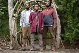 Edwin Hodge, Danielle Deadwyler, and Aldis Hodge, in 'Parallel.'