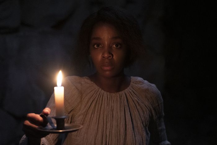 Thuso Mbedu as Cora in Barry Jenkin&#039;s The Underground Railroad