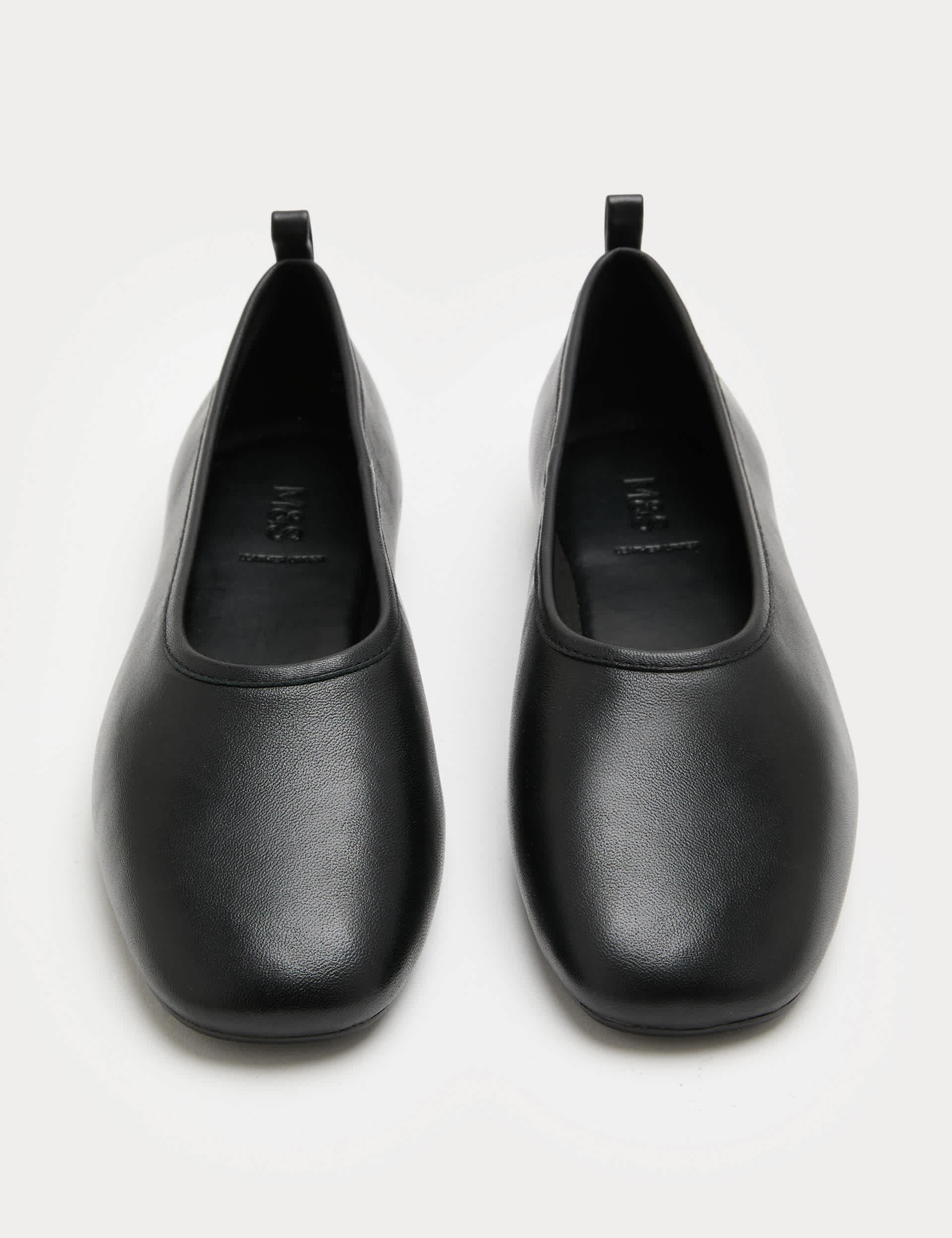 Leather Flat Ballet Pumps