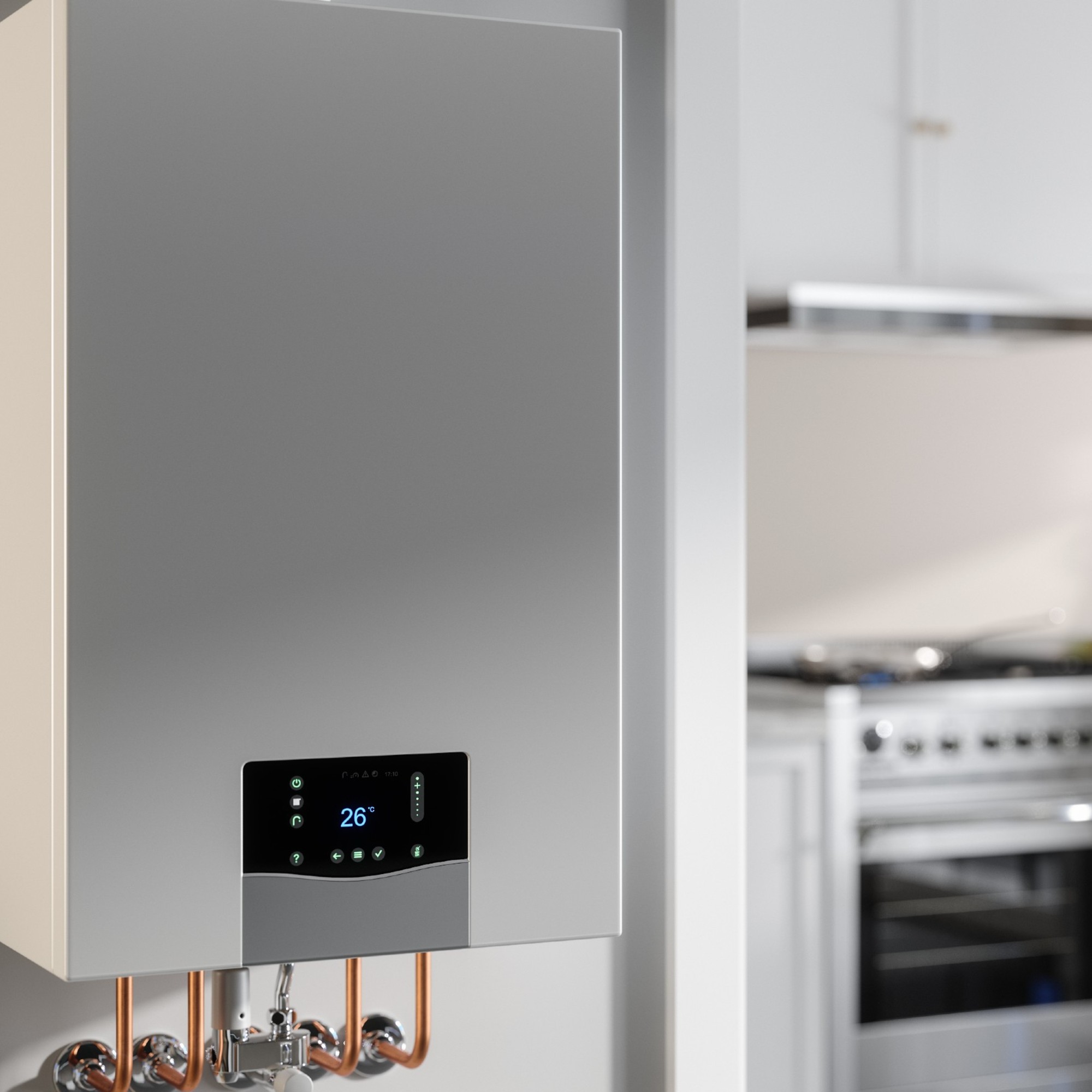 Boiler in modern kitchen