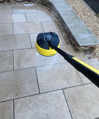 Before Cleaning Patios and Paving with the Kärcher K4