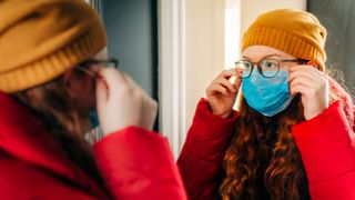 face mask with glasses