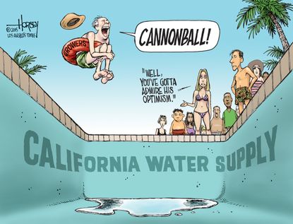 Editorial cartoon U.S. California drought