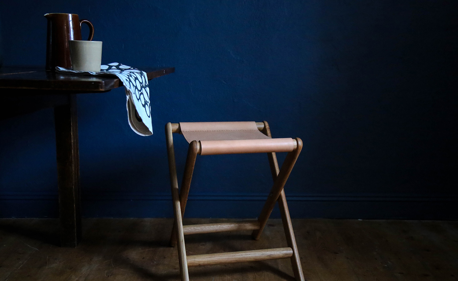 Folding chair made up of wood