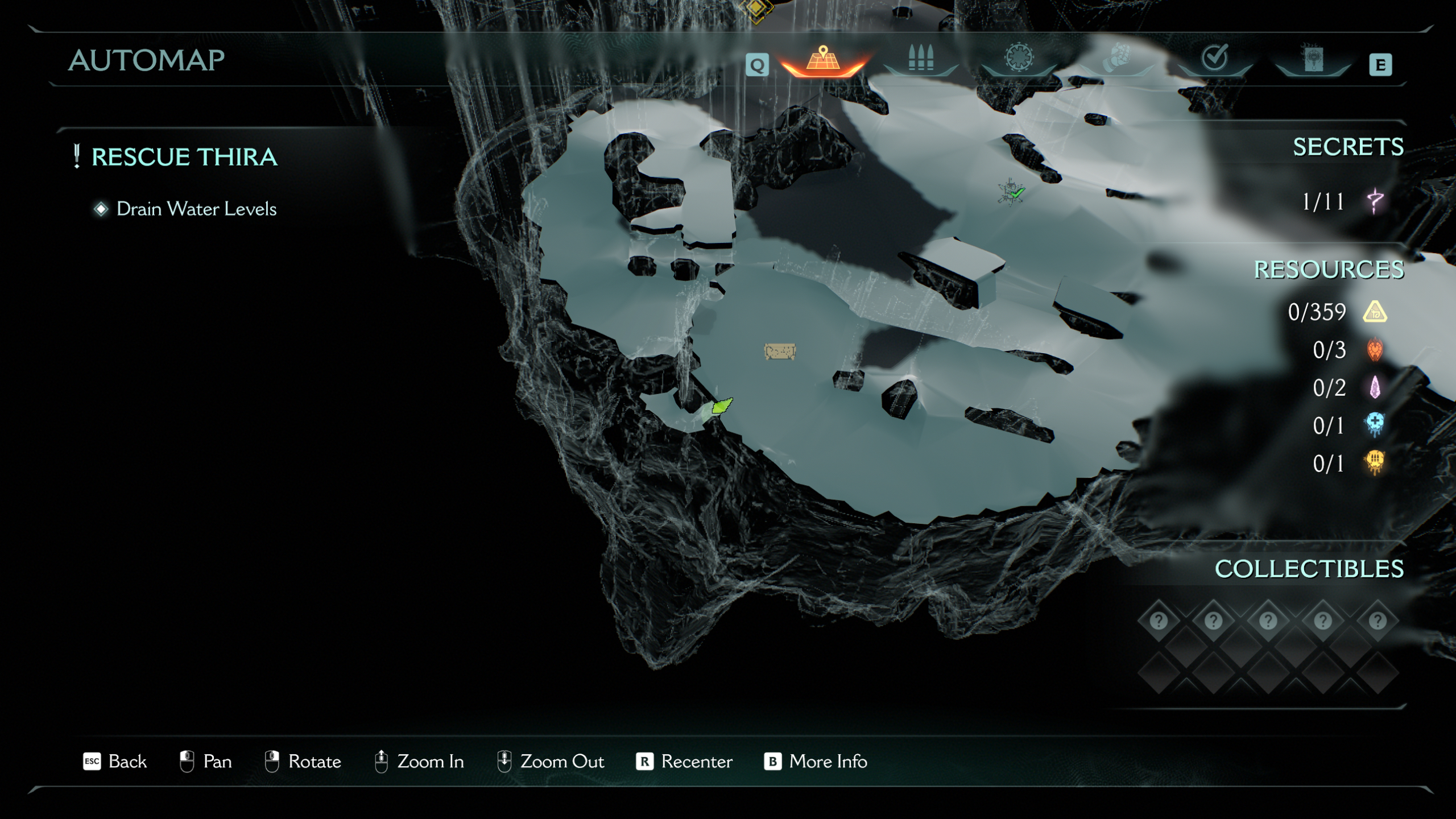 Doom: The Dark Ages Chapter 14 secrets - A map revealing the back entrance to a cave containing a gold chest.