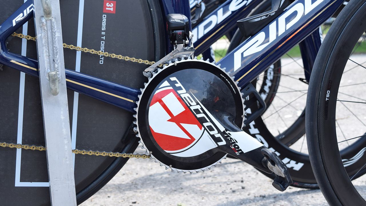 Most of the Aqua Blue Sport riders use Vision Metron aero cranksets