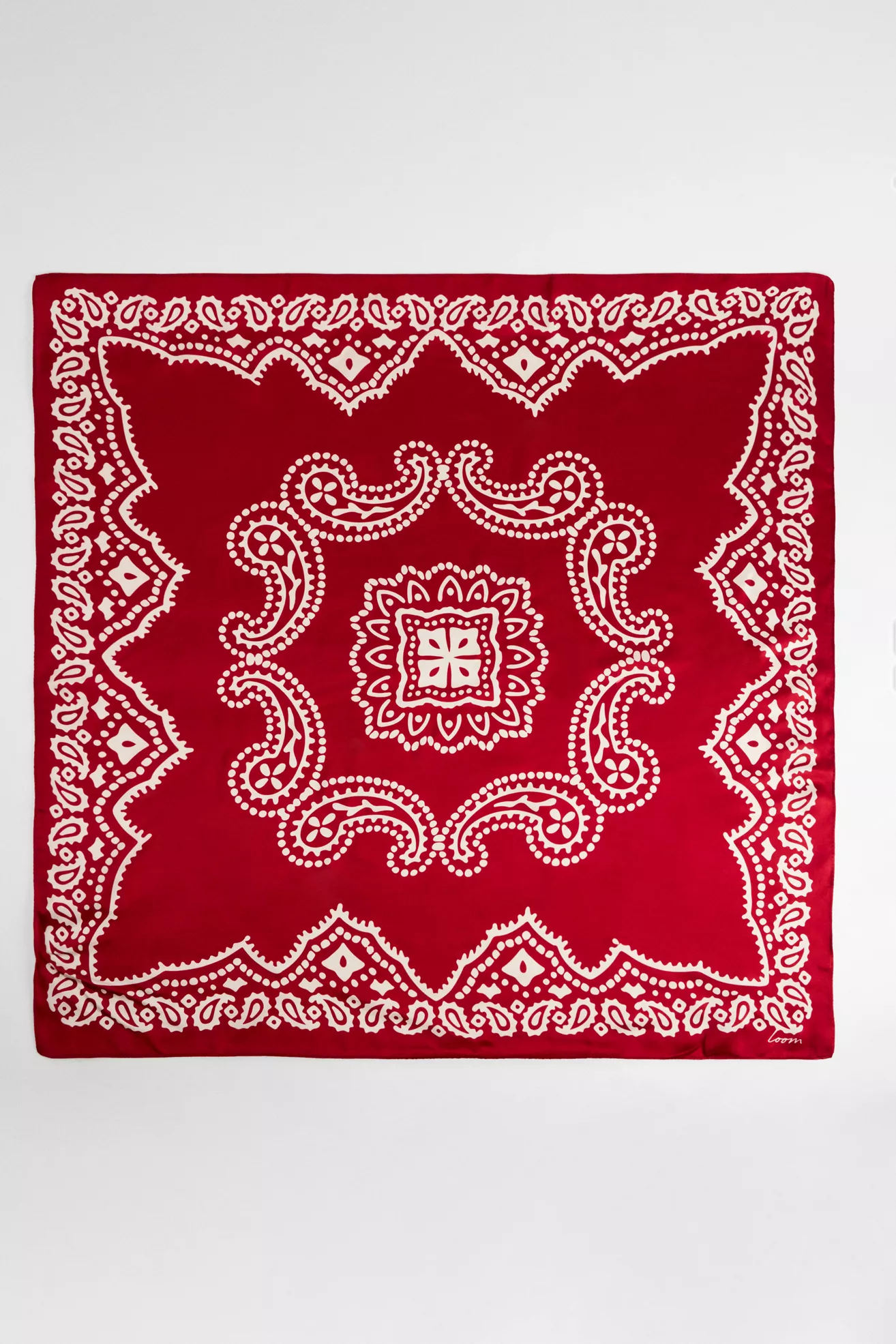 Uo Red Bandana Print Scarf