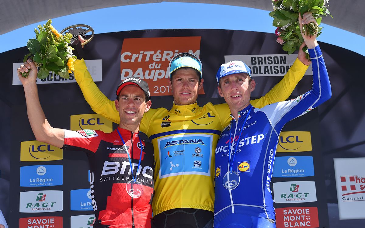 The 2017 Criterium du Dauphine podium