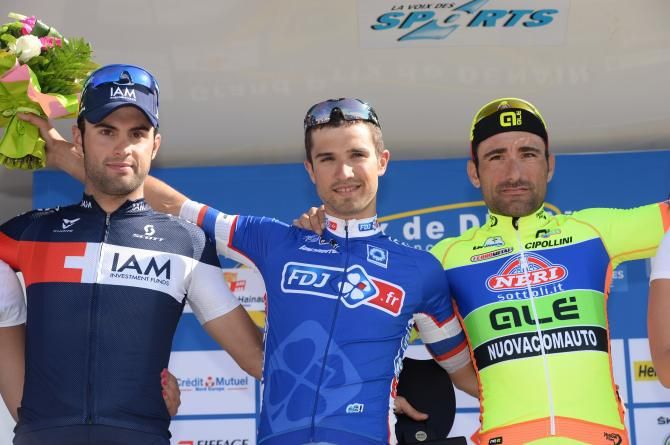 The GP de Denain podium: Matteo Pelucchi, Nacer Bouhanni and Francesco Chicchi