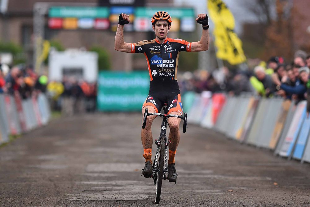 Wout Van Aert (Vastgoedservice Golden Palace Ct) wins Superprestige in Gavere
