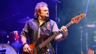 Bass player Michael Anthony, formerly of Van Halen, performs onstage during the Adopt the Arts annual rock gala at Avalon Hollywood on January 31, 2018 in Los Angeles, California