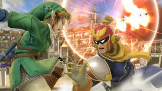 Link och Captain Falcon, Super Smash Bros.