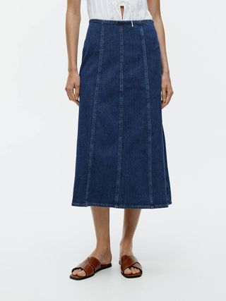 Flared Denim Skirt