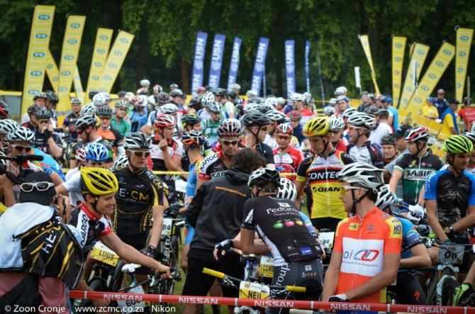 The start of the main UCI race in Sabie