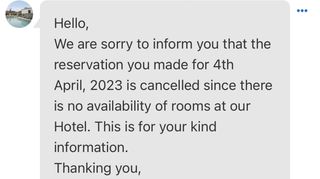 Hotel cancellation Augusta