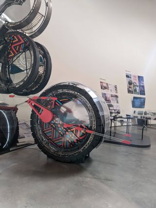 Conceptual single person vehicle, designed by students at the University of Cape Town, South Africa, seen at Motion car exhibition at Guggenheim Bilbao, curated by Norman Foster