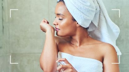 an image of a woman demonstrating how to make a perfume last longer