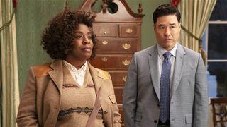 Uzo Aduba as Cordelia Cupp and Randall Park as Edwin Park in "The Residence"