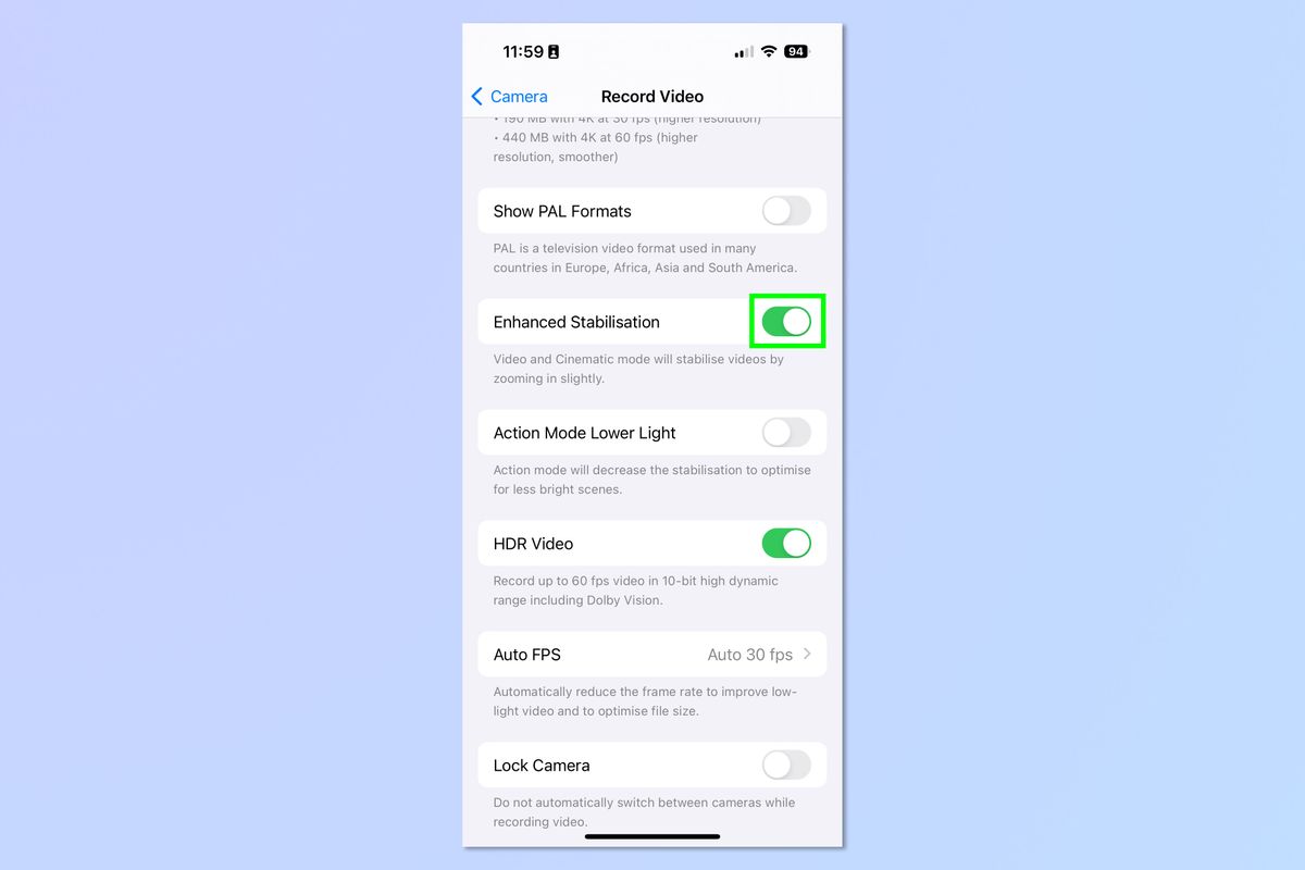 How to enable Enhanced Stabilization on iPhone Tom's Guide