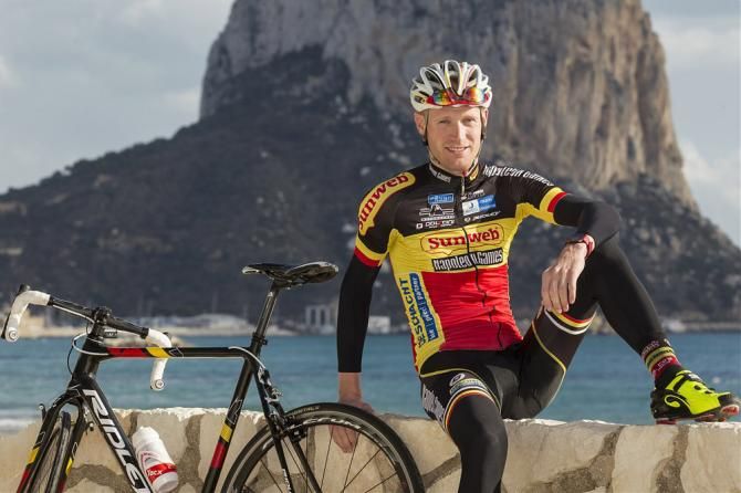 Belgium's 'cross champion Klaas Vantornout enjoys a moment of downtime at the Sunweb-Napoleon Games training camp in Calpe, Spain