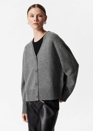 Oversized Merino Knit Cardigan