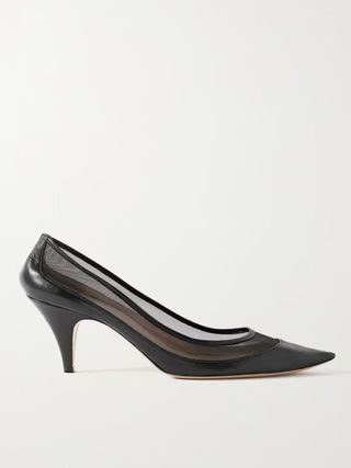 KHAITE, River Iconic Mesh And Leather Pumps
