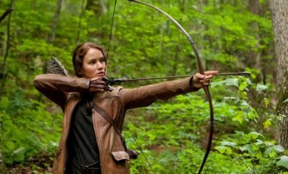 The brutal battle scenes from "The Hunger Games" are shot documentary-style, with a shaky camera, which helps to tone down the violence, critics say.