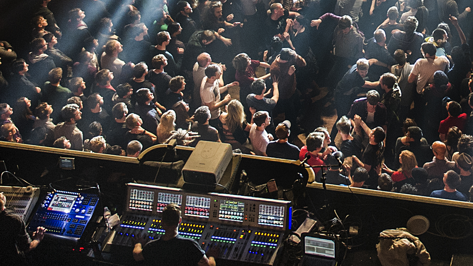 A crowd at a prog gig