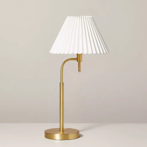 Pleated table lamp.