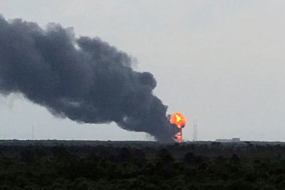 SpaceX Falcon 9 rocket exploded at its launch site.