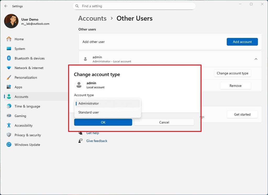 Other Uses new dialog design