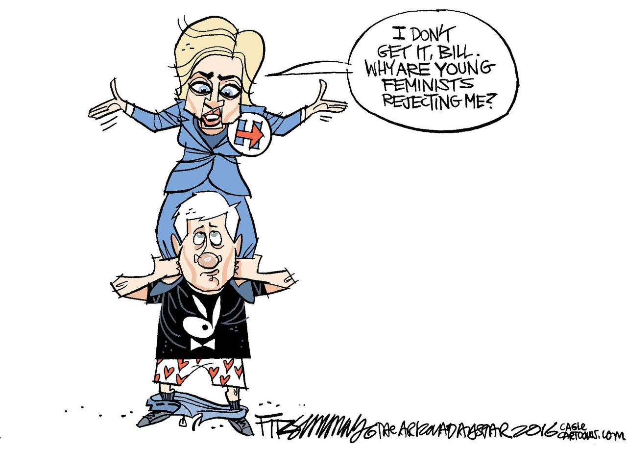 Political Cartoon U.S. Hillary 2016