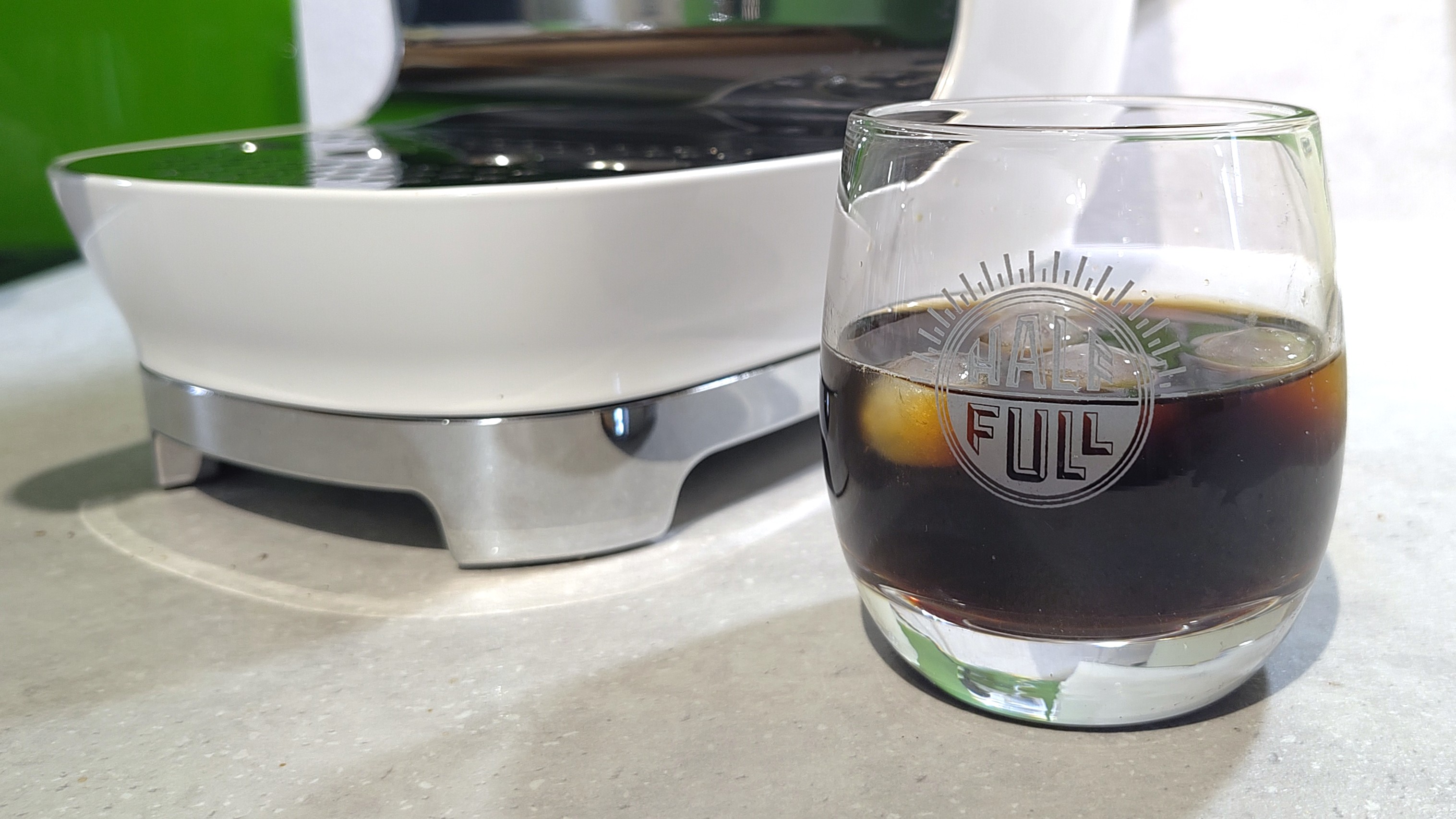 Cold brew coffee made using Smeg ECF03 espresso machine