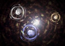 Abstract illustration of elements and nuclear energy.