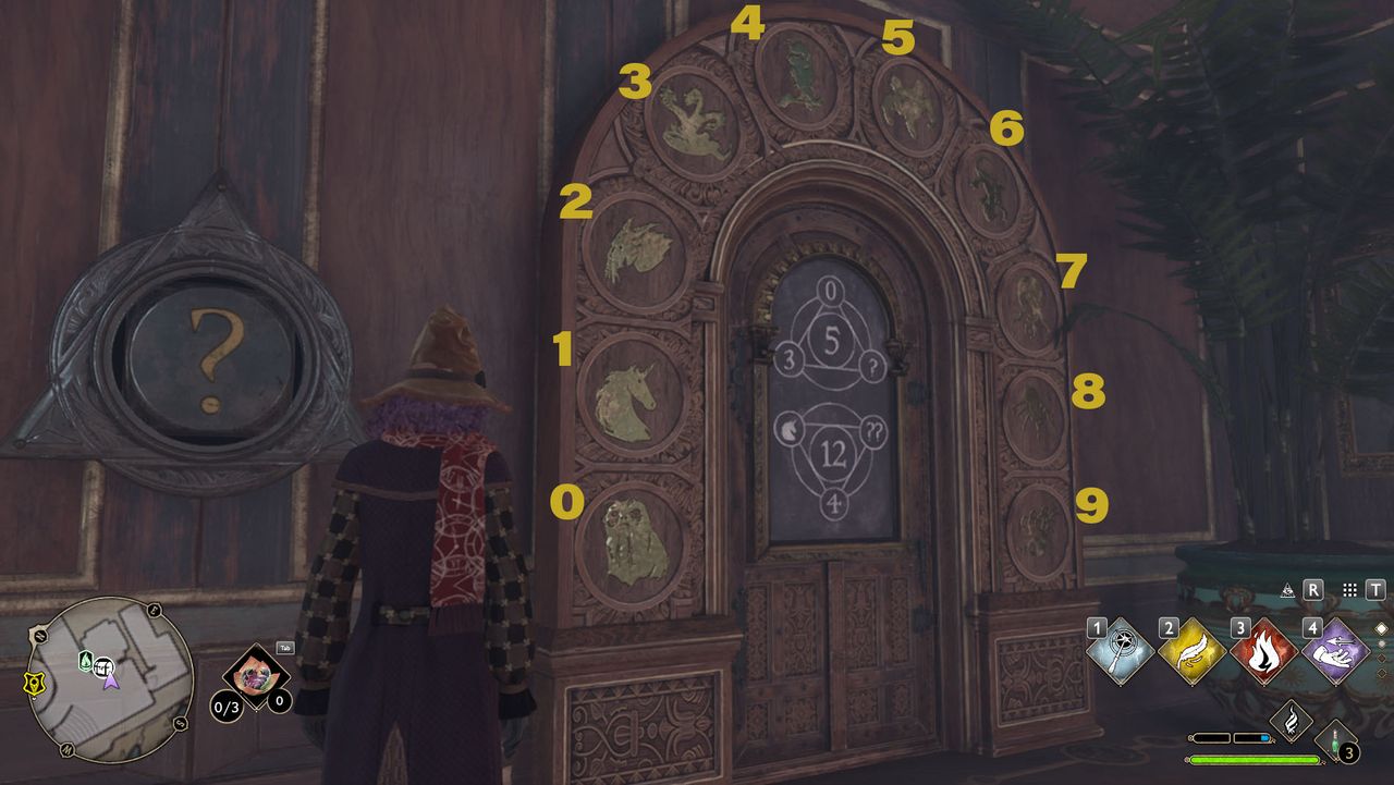 Hogwarts Legacy answer key numbers for Puzzle Doors
