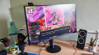 The Sony Inzone M9 II being rotated on its stand.