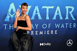 Zoe Saldana at the premiere of Avatar 2