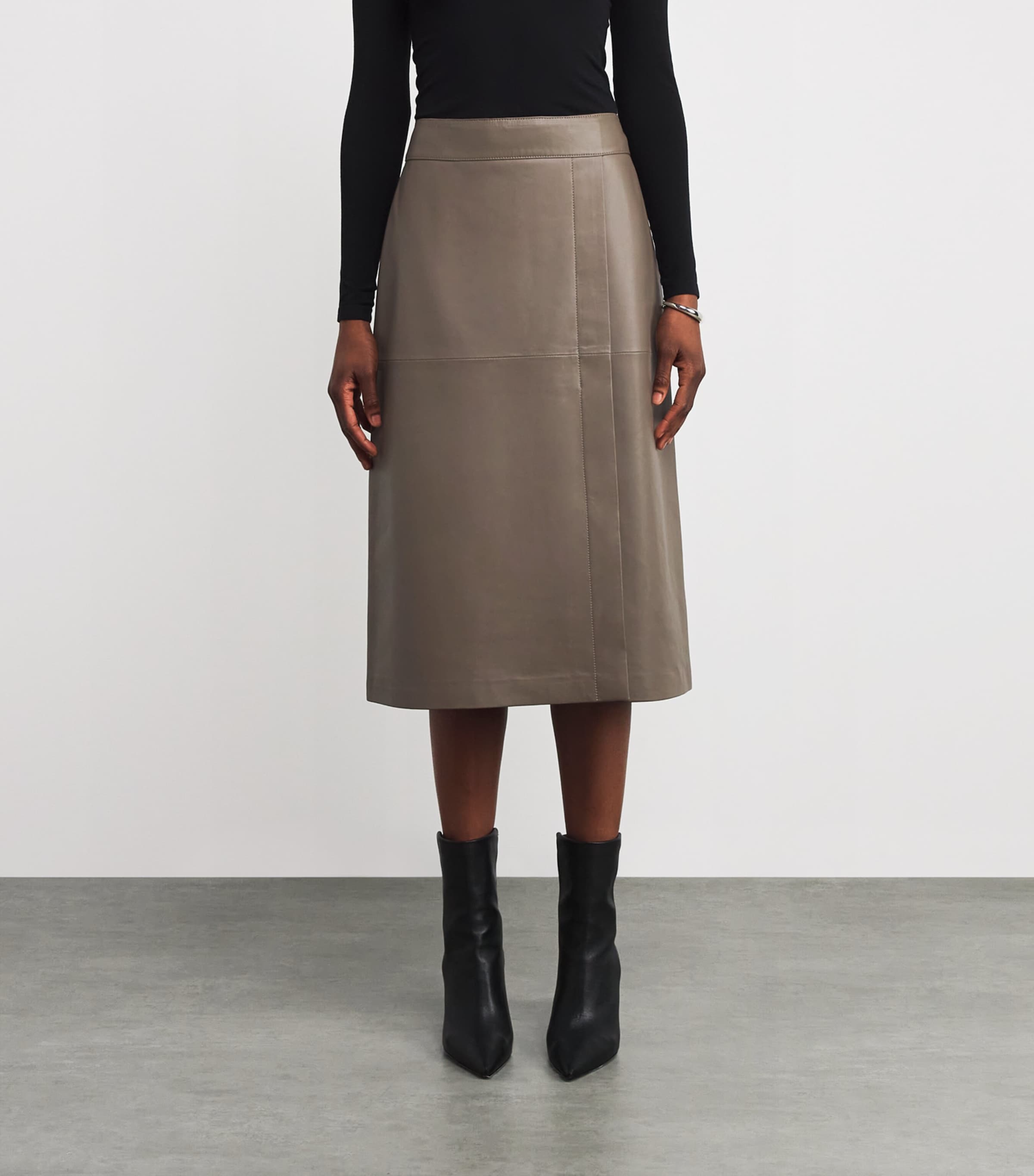 Joseph Leather S&amp;egrave;vres Midi Skirt