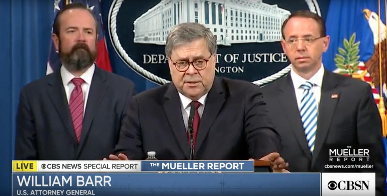 William Barr on live stream. 