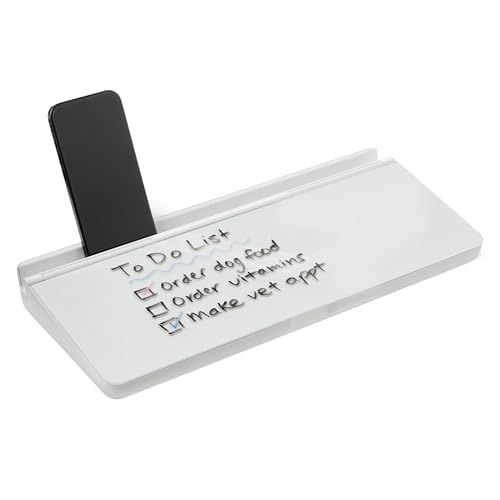 Desktop Dry Erase Whiteboard With Organizer and Accessories