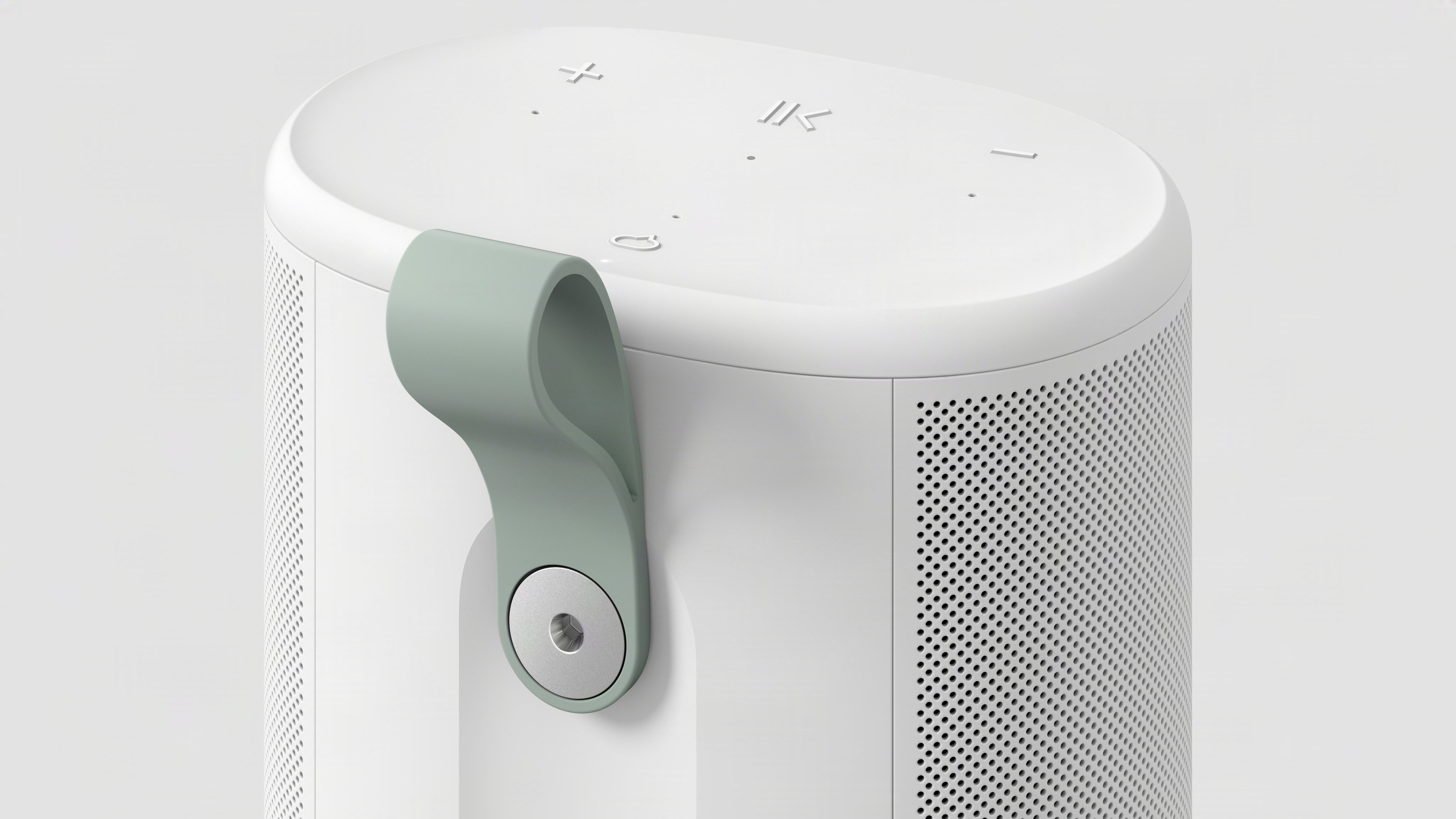 A close-up of the Sonos Play's removable utility loop on the rear.