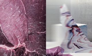 Left Meat marble and Right Material mesh in book by Patternity