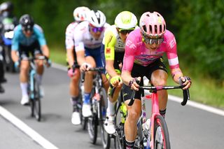WALLERS FRANCE JULY 06 Neilson Powless of United States and Team EF Education Easypost leads The Breakaway during the 109th Tour de France 2022 Stage 5 a 157km stage from Lille to WallersArenberg TDF2022 WorldTour on July 06 2022 in Wallers France Photo by Tim de WaeleGetty Images