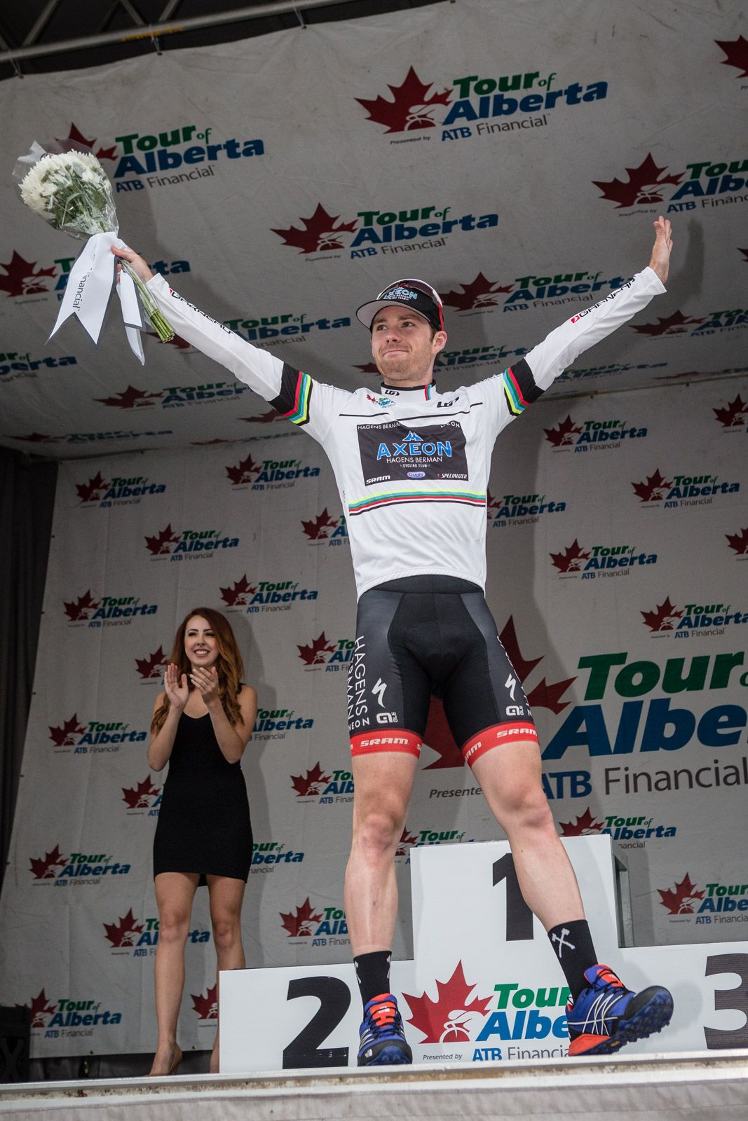 Colin Joyce (Axeon) takes home the best young rider jersey
