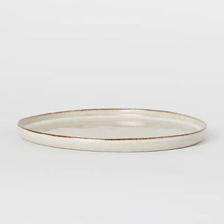H&M Home cream speckled dinner plate