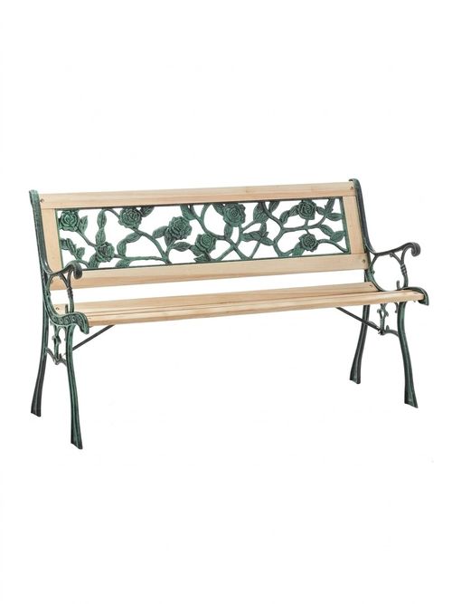 Cast Iron Wooden Slat Garden Bench