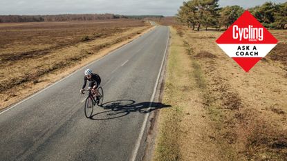 Image shows a rider completing a long bike ride.